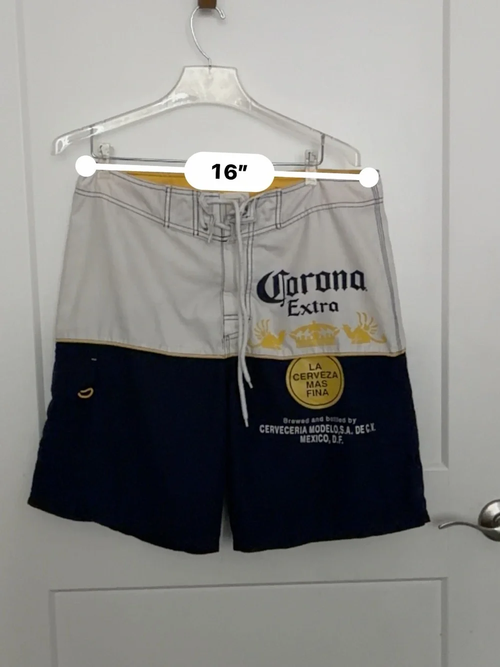 Corona, swim trunks, board shorts, mens swimwear, size 32, beach, summer